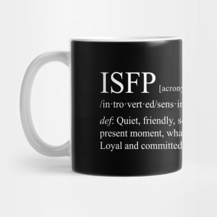 ISFP Personality (Dictionary Style) Dark Mug